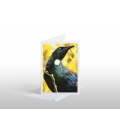 Tui among Kowhai Blossoms: Card