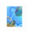 NZ Iconography, Paua and Kete: 6x8 Matted Print